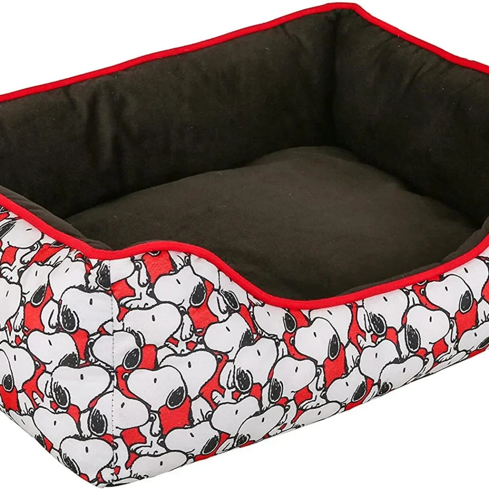 Peanuts Snoopy Plush Washable Cuddlier Dog Or Cat Bed Red Elevated Non Skid New